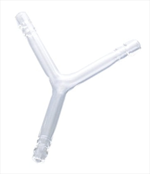 Khớp nối thủy tinh chữ Y có kẹp cao su AS ONE 1-4352-03 0430-03-20